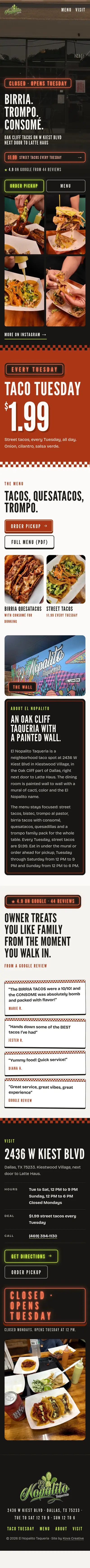El Nopalito website